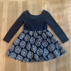 Tea Collection Navy and White Casual Kids Dress